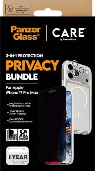 PanzerGlass CARE by PanzerGlass Urban Combat 3-in-1 Privacy Bundle iPhone 17 Pro Max, Bild 6