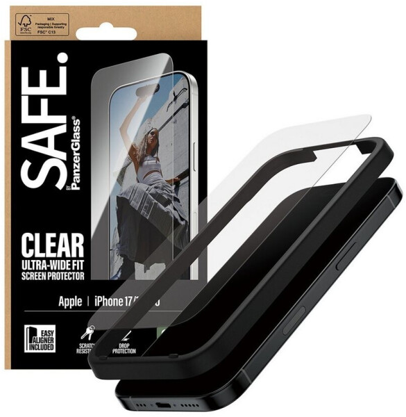 PanzerGlass SAFE. by PanzerGlass Screen Protector iPhone 17 | iPhone 16 Pro | Ultra-Wide Fit w. EasyAligner, Bild 5