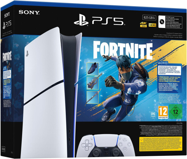 Sony PlayStation 5 Slim (PS5 Slim) Digital Edition 825GB Fortnite Erblühendes-Chaos-Bundle
