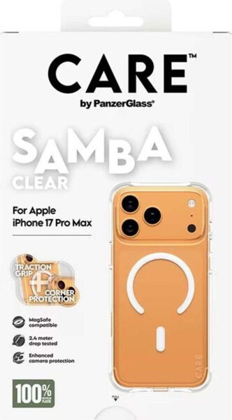 PanzerGlass CARE by PanzerGlass Samba Case Transparent m. Weiß MagSafe iPhone 17 Pro Max, Bild 7