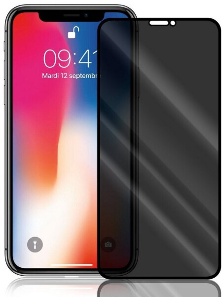 Numerva Schutzfolie Panzer Folie für Apple iPhone XS Max Echt Glas Folie, (1x Schutzfolie 2x Reinigungstücher), Anti Spy