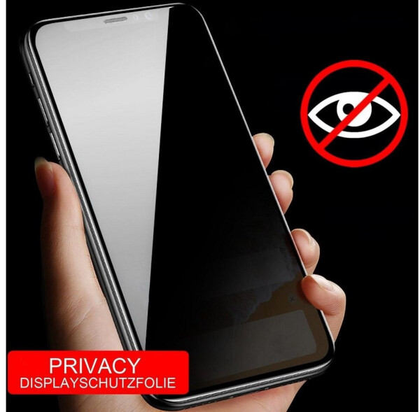 Numerva Schutzfolie Panzer Folie für Apple iPhone XS Max Echt Glas Folie, (1x Schutzfolie 2x Reinigungstücher), Anti Spy, Bild 2