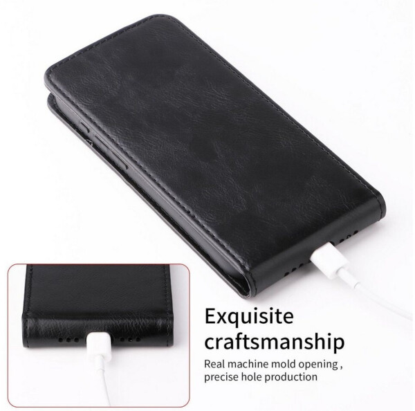 Wigento Flip Hülle für Apple iPhone 17 Pro Magnetische Kunstleder Schutzhülle Schwarz, Bild 6