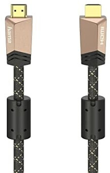 Hama HDMI 2.0B Premium 4K HDR 18 Gbps Gold-Plated Cable M/M 3 m Black/Brown