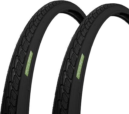 Lot De 2 Pneus Ecovelò 700x35C (37-622) – Avec Chambres à Air Butyle – Protection Anti-crevaison, Pour Vélo De Route Et Ville