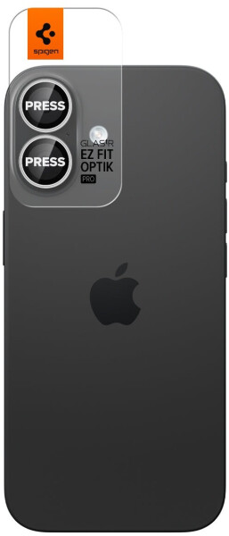 Spigen Glas.tR EZ Fit Optik Pro 2-Pack iPhone 17 / 16 Plus / 16 Silver/Black, Bild 12