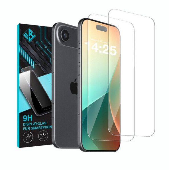Tec-Expert Displayschutzglas 2x 9H für Apple iPhone 17 Air Displayfolie