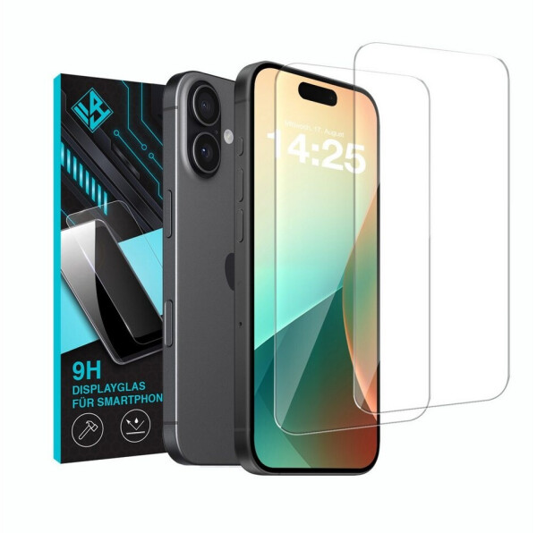 Tec-Expert Displayschutzglas 2x 9H für Apple iPhone 17 Displayfolie