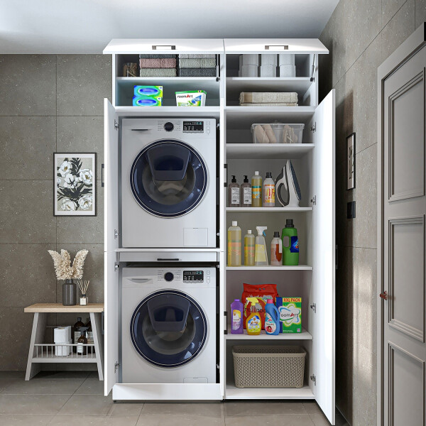 Roomart Dora Washing Machine and Dryer Cabinet white, Bild 4