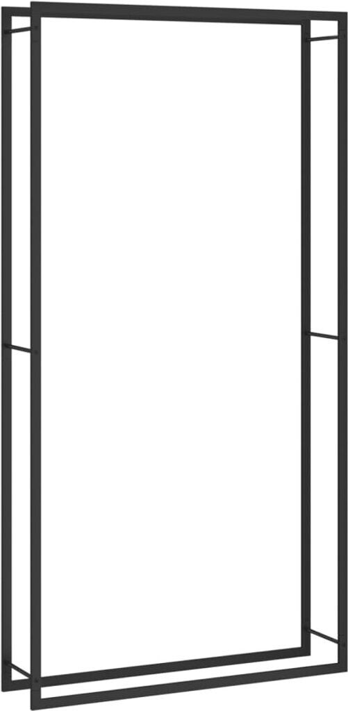 vidaXL Brennholzregal Mattschwarz 110x28x214cm Stahl