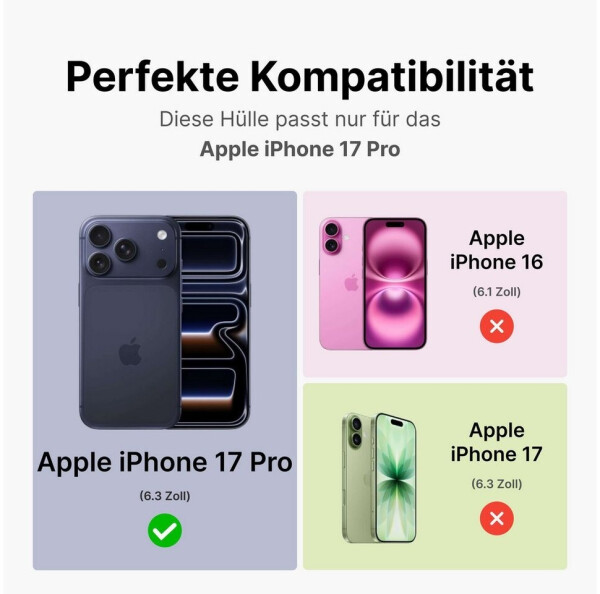Betterfon Matte Case Magnetisches für iPhone 17 Pro Schutzhülle Kratzfest Passgenau in Blau, Bild 2
