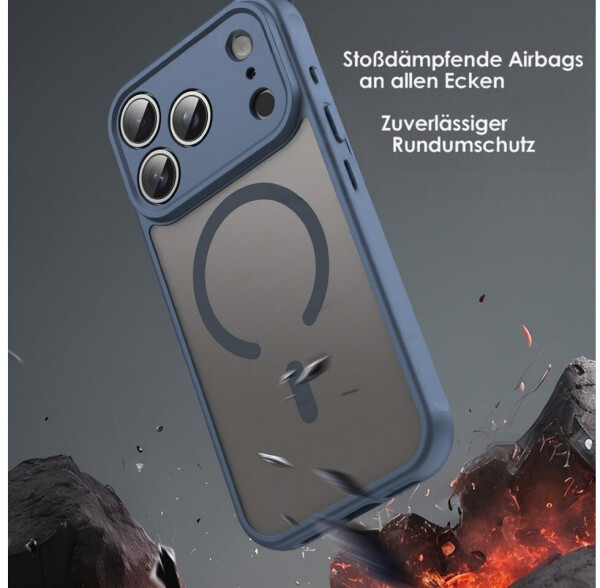 Betterfon Matte Case Magnetisches für iPhone 17 Pro Schutzhülle Kratzfest Passgenau in Blau, Bild 5