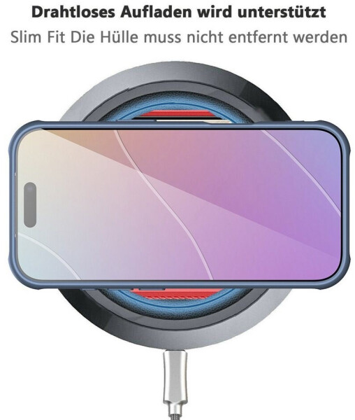 Betterfon Matte Case Magnetisches für iPhone 17 Pro Schutzhülle Kratzfest Passgenau in Blau, Bild 7