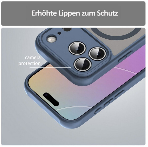Betterfon Matte Case Magnetisches für iPhone 17 Pro Schutzhülle Kratzfest Passgenau in Blau, Bild 8