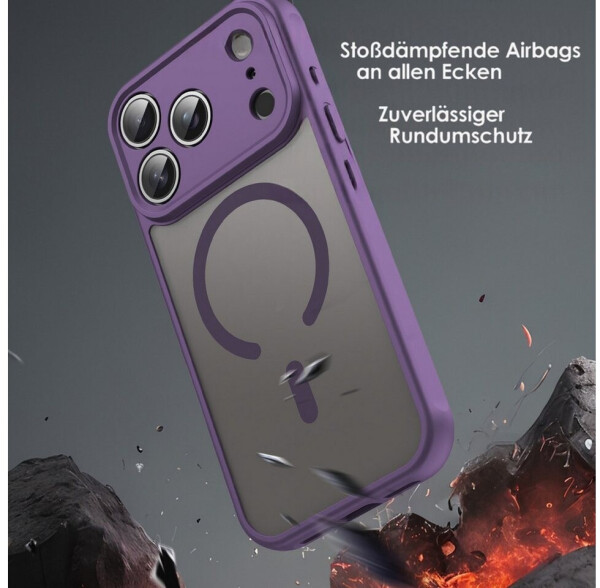 Betterfon Matte Case Magnetisches für iPhone 17 Pro Max Schutzhülle Kratzfest Passgenau in Lila, Bild 6