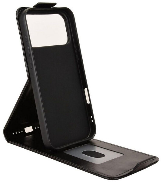 Wigento Flip Hülle für Apple iPhone 17 Pro Max Magnetische Wallet Kunstleder Schwarz, Bild 3