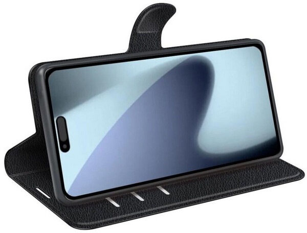 Wigento Für Apple iPhone 17 Kunstleder Book Wallet Handy Tasche Hülle Cover Schwarz, Bild 3