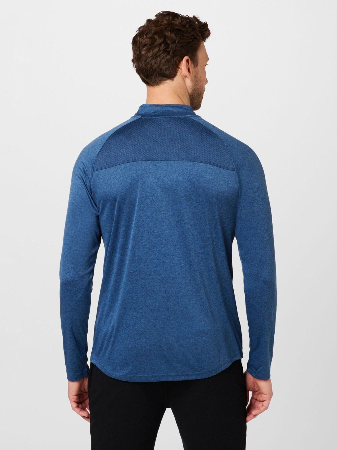 Ellesse Bovaro Men's Half Zip Long Sleeve Top – Slim Fit Sports Shirt, Medium Zip, High Collar