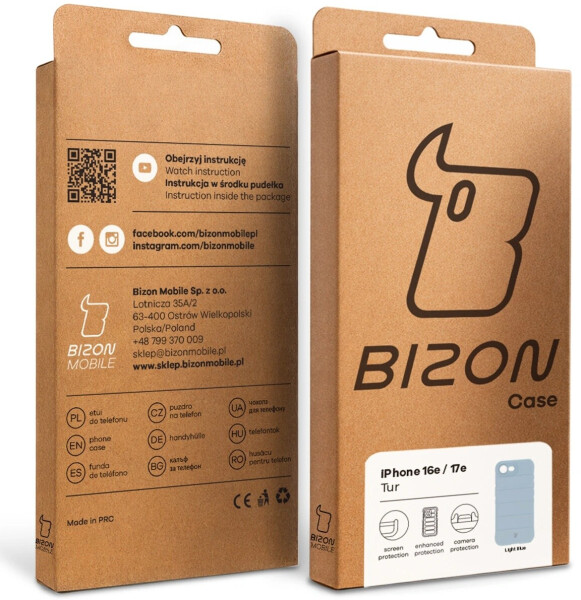 Bizon Robuste Handyhülle für iPhone 16e Case Tur Hellblau, Bild 2