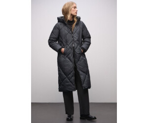 Veste Matelassée Longue Street One Pour Femme - Capuche Réglable, Poches Zippées - Coupe Classique, Doublure Douce - Pour L'hiver, Style Décontracté