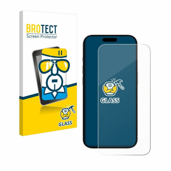 BROTECT Displayschutzglas Schutzglas für Apple iPhone 15 Pro, Displayschutz 9H Schutz Glas Klar Transparent