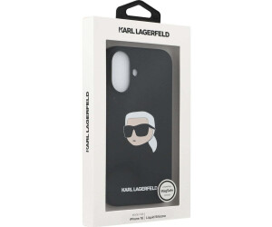 CG Mobile Custodia Karl Lagerfeld Per IPhone 16 Pro 6.3'' - EcoPelle Nera Con MagSafe E Dettagli Metallici