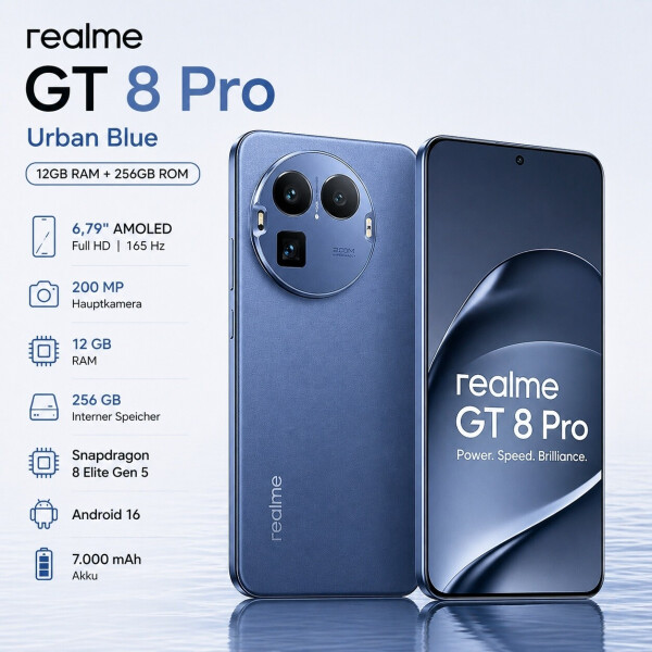Realme GT 8 Pro 16GB 512GB Urban Blue, Bild 9