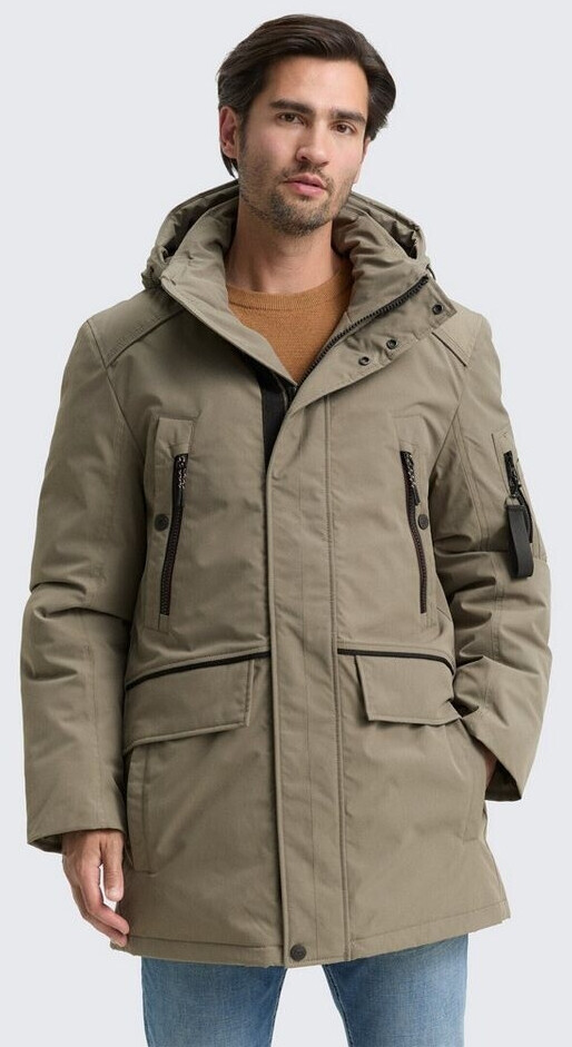 TOM TAILOR Heren-gerecyclede donsbuffer-parka met afneembare capuchon, 10668 - Sky Captain Blue, 3XL