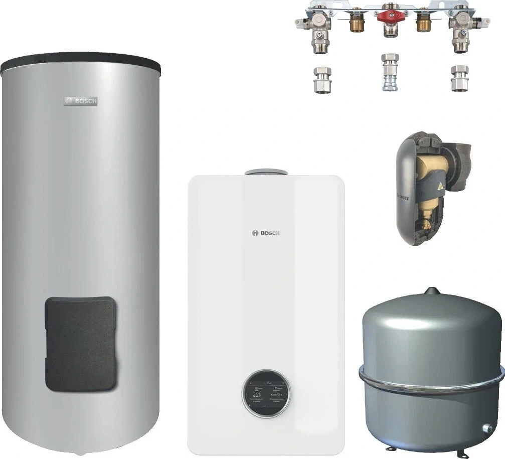 Bosch Brennwert-Standardpaket BOPA ST CSH 011 CSH5800iG 30 P 23 WP 180 ...
