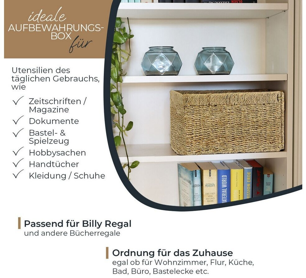 HMF 37049-S4 Aufbewahrungskorb Korb Seegras Billy 35x25x20 cm ab 54,99 € (Oktober 2026)