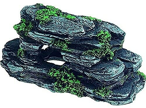 Flamingo Felsen mit Moos 16,5 x 8 cm