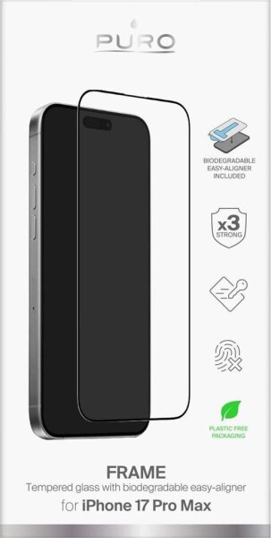 SBS Mobile Gehärtetes Glas mit Rahmen mit Applikator für iPhone 17 Pro Max Transparent, Bild 2