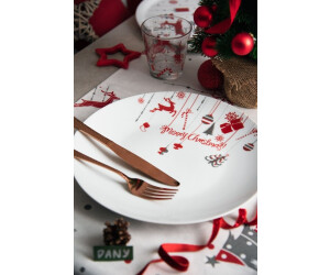 Excelsa Merry Christmas - Set 6 Tovagliette Natalizie In Polipropilene 43x29 Cm - Made In Italy