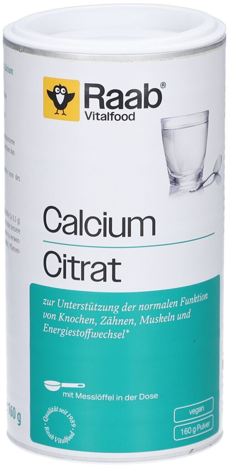 Raab Vitalfood Calciumcitrat Pulver 160 g ab 17,68 € | Preisvergleich ...