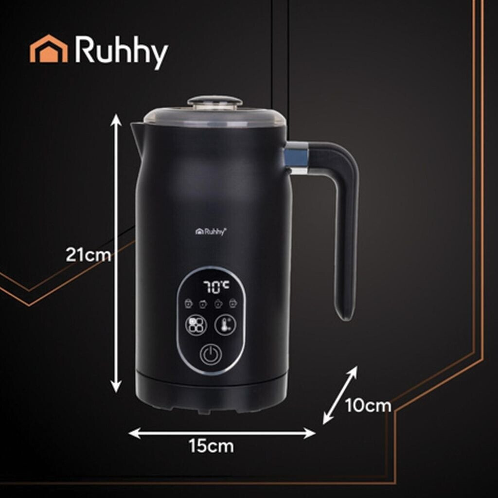 Ruhhy Ruhhy Electric Milk Frother Hot/Cold Milk Foam for Latte Cappuccino - side view