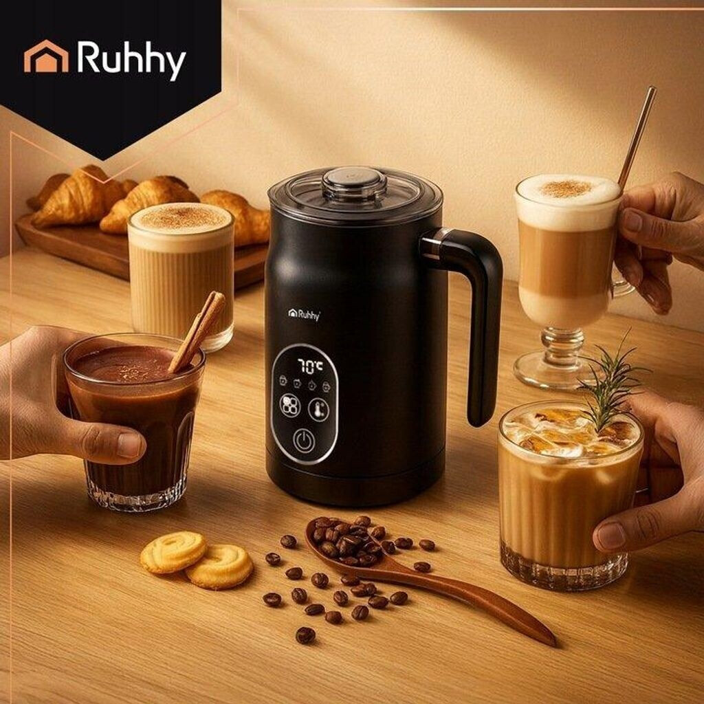 Ruhhy Ruhhy Electric Milk Frother Hot/Cold Milk Foam for Latte Cappuccino - alternate view