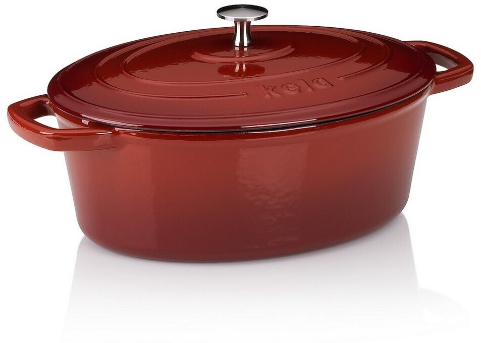 Kela Dutch Oven CALIDO oval 4l mit Deckel emailliert 29,0x23,0x11,0cm ...