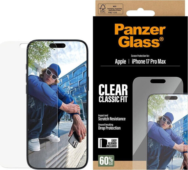 PanzerGlass Screen Protector iPhone 17 Pro Max | Classic Fit w. EasyAligner, Bild 3