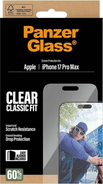 PanzerGlass Screen Protector iPhone 17 Pro Max | Classic Fit w. EasyAligner, Bild 4