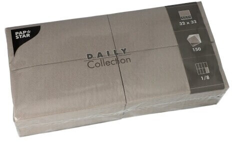 Tovaglioli PAPSTAR Daily Collection 24x24 Cm Bianco: 150 Pezzi 1/4 Piegati, Certificati FSC E Nordic Ecolabel, Uso Quotidiano