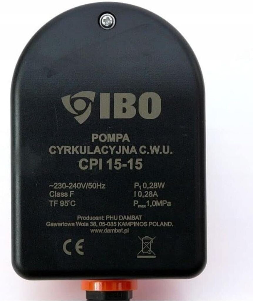 IBO CWU-Kreislaufpumpe 15-15 CPI Orange