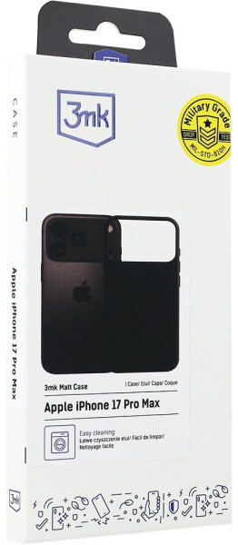 3mk Handyhülle für iPhone 17 Pro Max Matt Case Schwarz, Bild 2