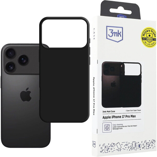 3mk Handyhülle für iPhone 17 Pro Max Matt Case Schwarz, Bild 5