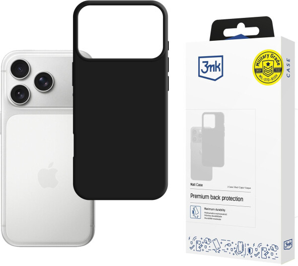 3mk Handyhülle für iPhone 17 Pro Max Matt Case Schwarz, Bild 6