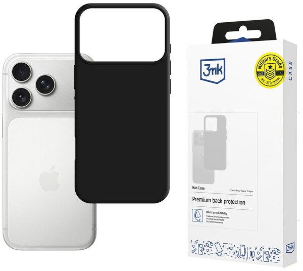3mk Handyhülle für iPhone 17 Pro Matt Case Schwarz