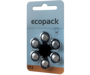Ecopack Varta Hörgerätebatterien Größe 312 PR41 30 Batterien TYP312 