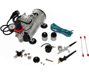 vidaXL Airbrush Kompressor Komplett Set Pistole Airbrushpistole Spritzpistole