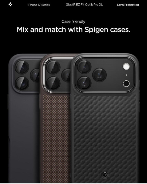 Spigen Glass tR EZ Fit Optik Pro XL 1 Pack Black iPhone 17 Pro, Bild 18