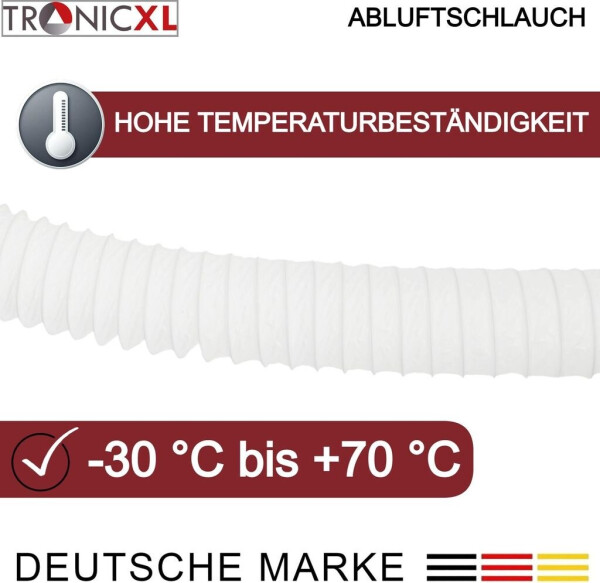 TronicXL Abluft Schlauch 100 mm 6m Trockner Klimaanlage Dunstabzugshaube Abluftschlauch, Bild 7