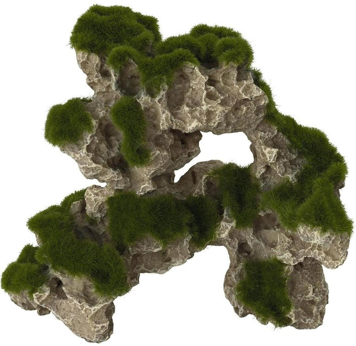 Aquadella Aquariumdekoration Moosfelsen, 26 x 13,5 x 24,5 cm
